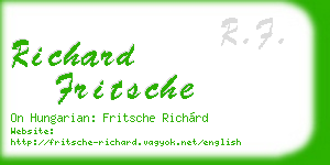 richard fritsche business card
